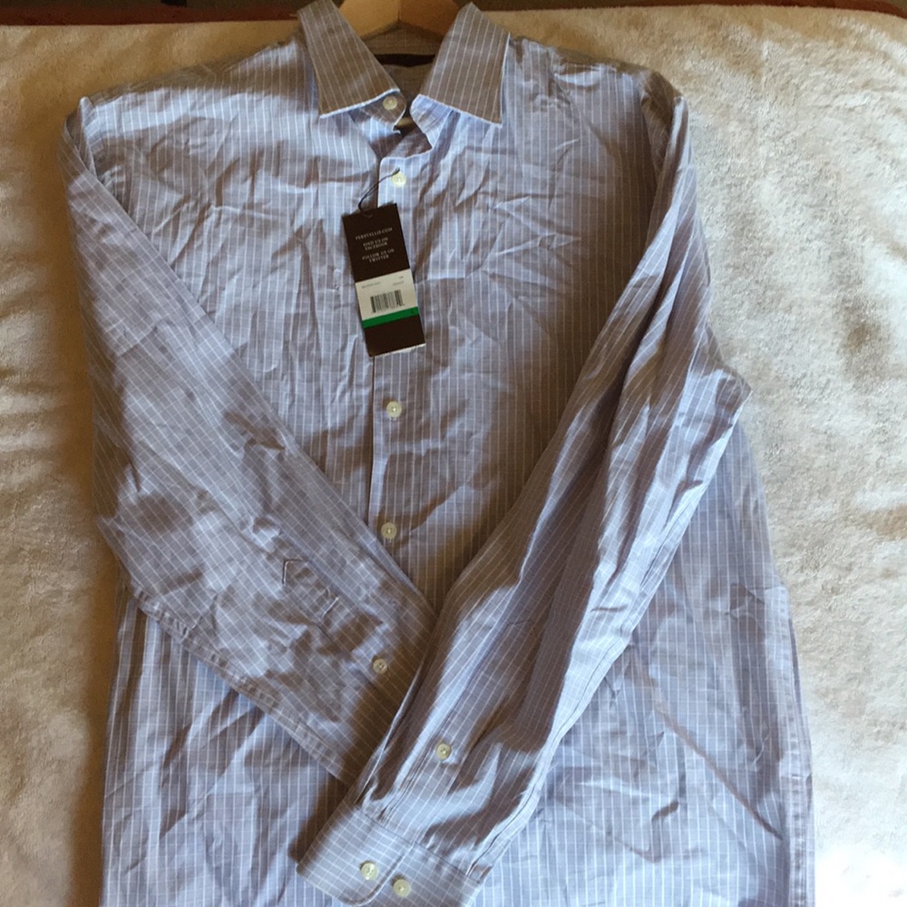 😎 NWT Men’s Perry Ellis dress shirt size L - Picture 5 of 6
